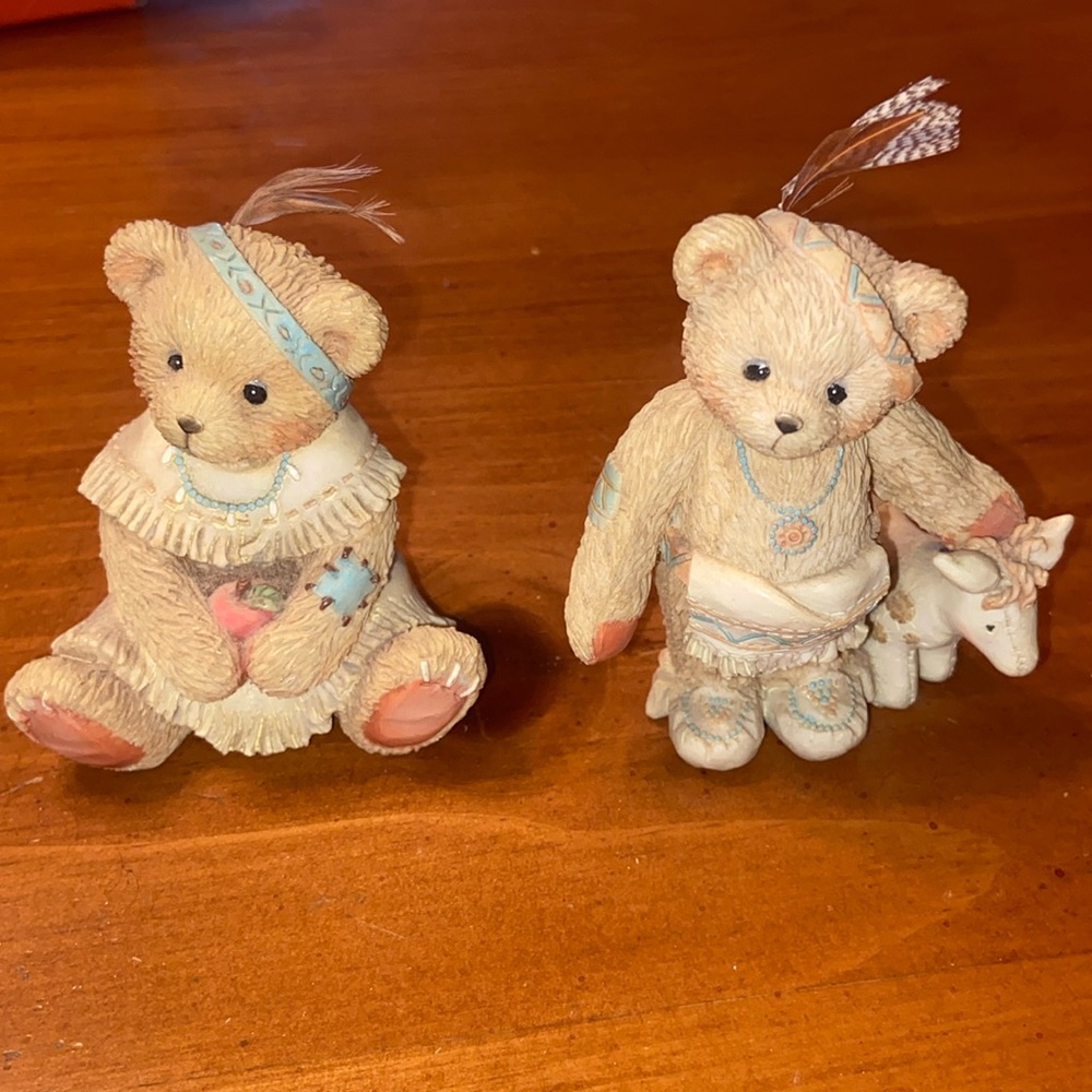 Pair of Vintage 1994 Cherished Teddies - Bear Collectible Winona & Wylie